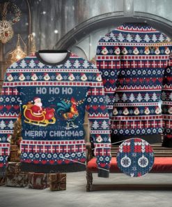 Rooster Santa Ho Ho Sweater, Chicken Christmas Gift