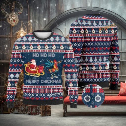 Rooster Santa Ho Ho Sweater, Chicken Christmas Gift