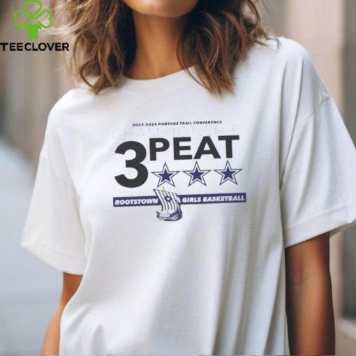 Rootstown Girls Basketball 3 Peat 2023 2024 Portage Trail Conference Championship Shirt