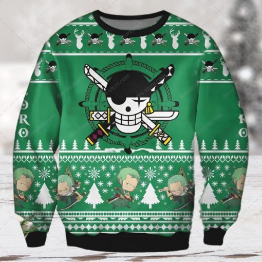Roronoa Zoro One Piece Anime Ugly Christmas Sweater 3D Shirt