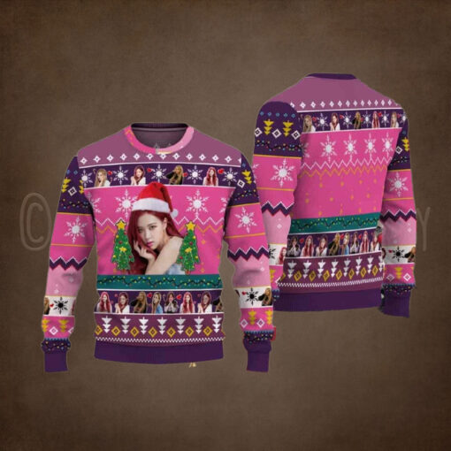 Rose BLACKPINK Chirstmas Gifts 2024 Xmas For Family And Friends Ugly Sweater