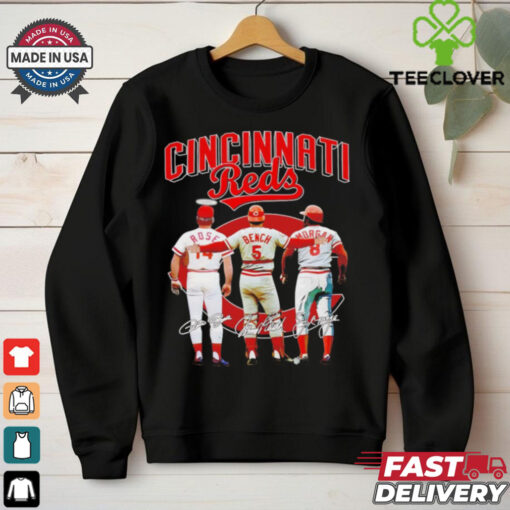 Rose Bench Morgan legends Cincinnati Reds signatures hoodie, sweater, longsleeve, shirt v-neck, t-shirt