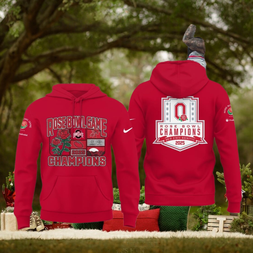 Rose Bowl Game Champions 2025 Ohio State Buckeyes For Fans Limited Edition Hoodie Rose Bowl Game Champions 2025 Ohio State Buckeyes For Fans Limited Edition Hoodie