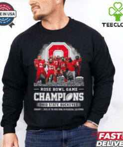 Rose Bowl Game Champions 2025 Ohio State Buckeyes Players Skyline Name Shirt