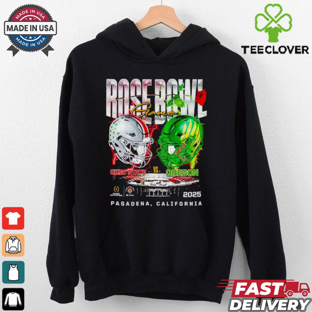 Rose Bowl Game Head to Head Ohio State vs Oregon Ducks 2025 shirt for Fan Rose Bowl Game Head to Head Ohio State vs Oregon Ducks 2025 shirt for Fan