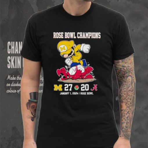 Rose Bowl Game Super Mario Michigan Wolverines stomp Alabama Crimson Tide 27 20 hoodie, sweater, longsleeve, shirt v-neck, t-shirt