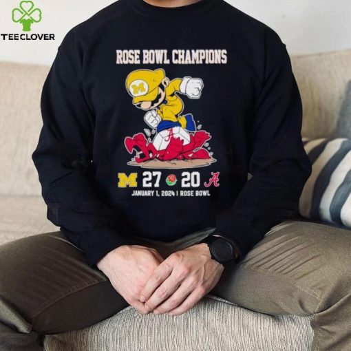 Rose Bowl Game Super Mario Michigan Wolverines stomp Alabama Crimson Tide 27 20 hoodie, sweater, longsleeve, shirt v-neck, t-shirt