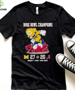 Rose Bowl Game Super Mario Michigan Wolverines stomp Alabama Crimson Tide 27 20 hoodie, sweater, longsleeve, shirt v-neck, t-shirt