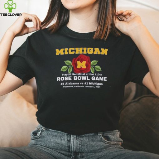 Rose Bowl Sleeve Text Wolverines Shirt