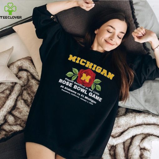 Rose Bowl Sleeve Text Wolverines Shirt