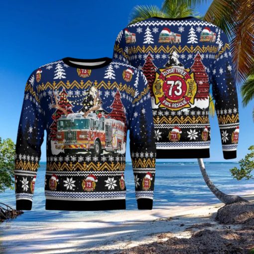 Rose Tree Fire Company, Media, Pennsylvania Christmas AOP 3D Ugly Christmas Sweater