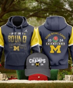 Roses Are Red The Victors Are Blue National Championship Rose Bowl Bowl Game 2024 Michigan Wolverines Hoodie