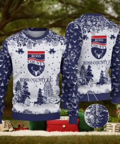 Ross County F.C. SPFL Scottish Snow Fall Pine Ugly sweater 1 Ross County F.C. SPFL Scottish Snow Fall Pine Ugly sweater