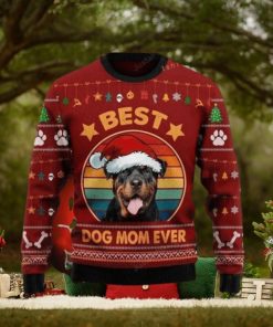 Rottweiler Best Dog Mom Ever Ugly Christmas Sweater Impressive Gift For Men And Women