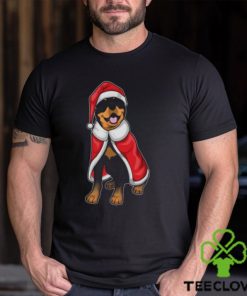 Rottweiler Christmas Santa hat shirt 1 Rottweiler Christmas Santa hat shirt