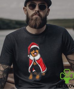 Rottweiler Christmas Santa hat shirt 2 Rottweiler Christmas Santa hat shirt