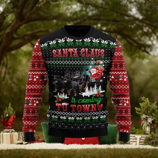 Rottweiler Town Ugly Christmas Sweater Gift Men Women