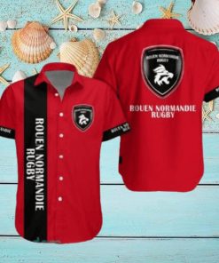 Rouen Normandie Rugby Combo Hawaiian Shirt And Shorts For Men Women Summer Beach
