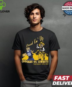 Round Em’ Up Wyoming Cowboys 2024 BYU Cougars Stripe Out SS Sep 14 2024 t shirt