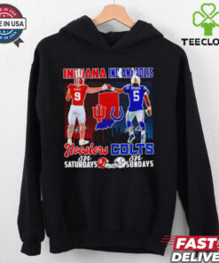 Rourke Indiana Hoosiers on Saturdays and Richardson Indianapolis Colts on Sundays signature shirt