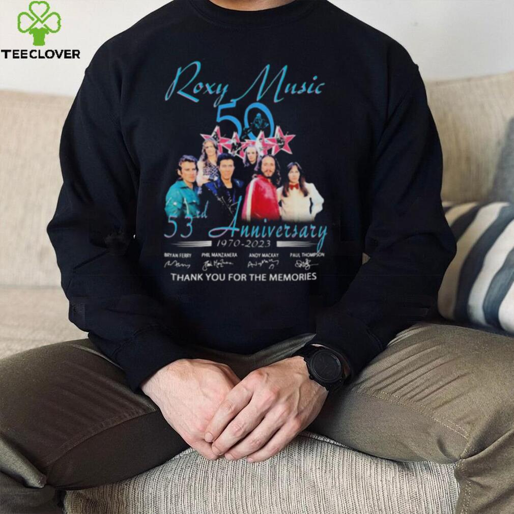 Roxy Music 53th anniversary 1970 2023 thank you for the memories signatures shirt Roxy Music 53th anniversary 1970 2023 thank you for the memories signatures shirt