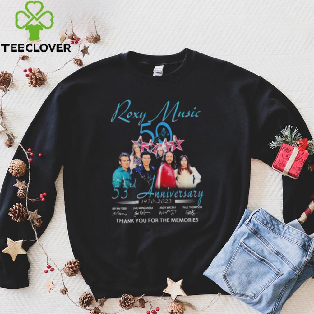 Roxy Music 53th anniversary 1970 2023 thank you for the memories signatures shirt Roxy Music 53th anniversary 1970 2023 thank you for the memories signatures shirt