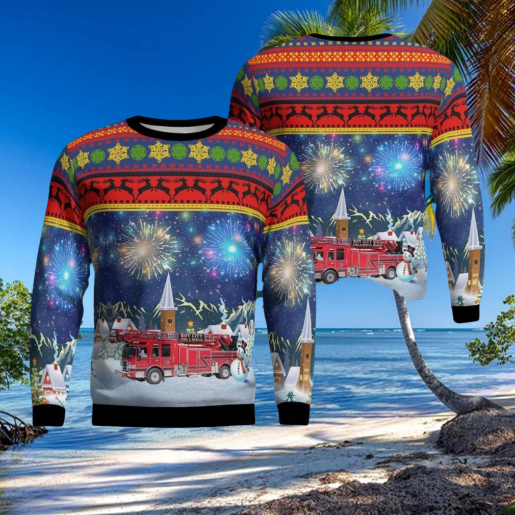 Roy, Utah, Roy City Fire Department AOP 3D Ugly Christmas Sweater