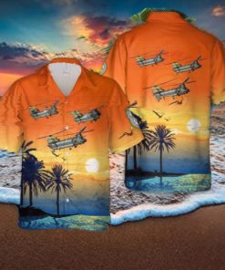 Royal Air Force 27 Squadron Boeing Chinook HC2 (352) 100 Years Hawaiian Shirt Beach Shirt For Men Women