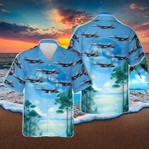 Royal Australian Air Force FA 18 Hornet No. 3 Squadron 3D Hawaiian Shirt Button Beach Shirt