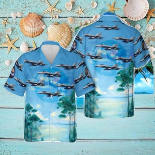 Royal Australian Air Force FA 18 Hornet No. 3 Squadron 3D Hawaiian Shirt Button Beach Shirt