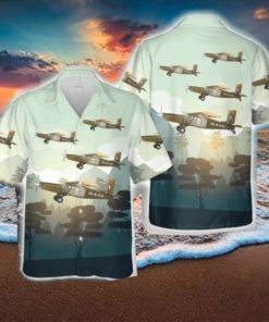 Royal Australian Army Aviation Corps Pilatus PC 6 Turbo Porter A14 690 “Nui Dat” Beach Hawaiian Shirt