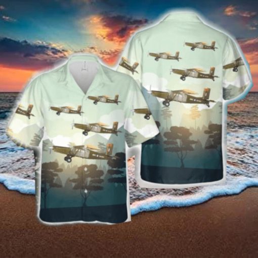 Royal Australian Army Aviation Corps Pilatus PC 6 Turbo Porter A14 690 “Nui Dat” Beach Hawaiian Shirt