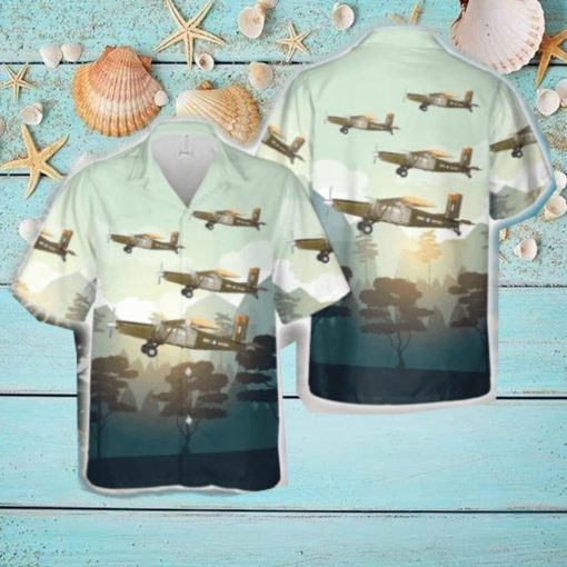 Royal Australian Army Aviation Corps Pilatus PC 6 Turbo Porter A14 690 “Nui Dat” Beach Hawaiian Shirt
