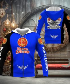 Royal Enfield Blue Zip Up Hoodie