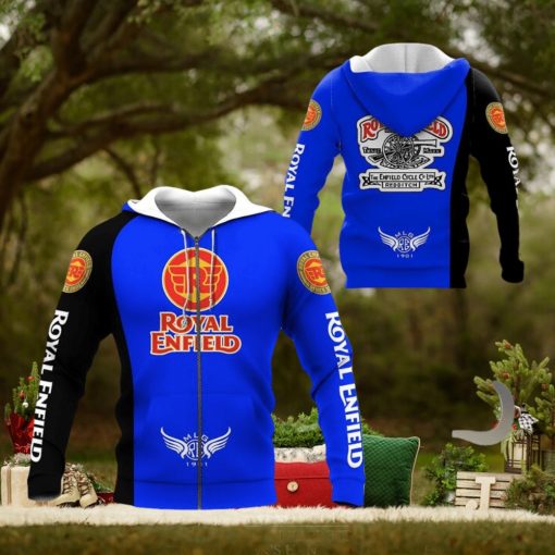 Royal Enfield Blue Zip Up Hoodie