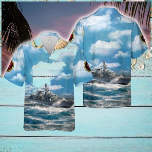 Royal Navy HMS Marlborough (F233) Type 23 frigate Hawaiian Shirt