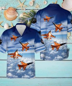 Royal Netherlands Air Force F 16 Demo Team Hawaiian Shirt