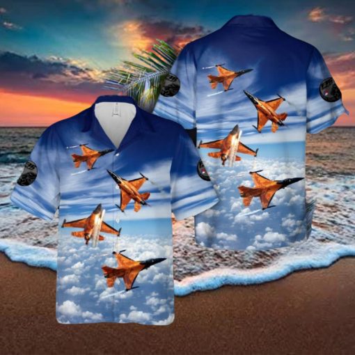 Royal Netherlands Air Force F 16 Demo Team Hawaiian Shirt