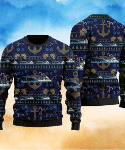 Royal New Zealand Navy HMNZS Aotearoa A11 Ugly Christmas Sweater Christmas Holiday Gift