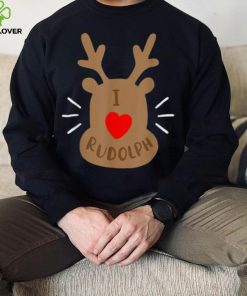 Rudolph Christmas T Shirt, Reindeer Xmas Tee I Love Rudolph Shirt
