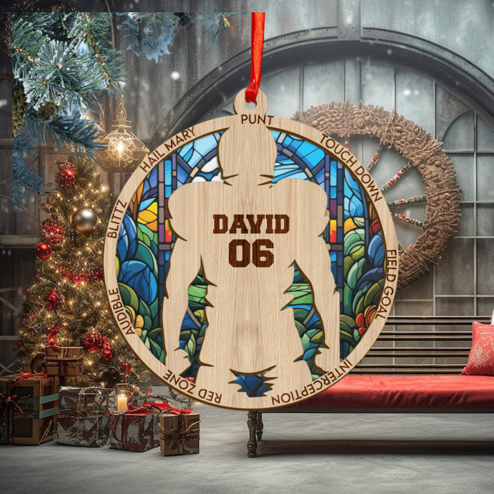 Rugby Player Personalized Christmas Ornament Rugby Player Personalized Christmas Ornament