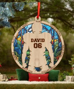 Rugby Player Personalized Christmas Ornament