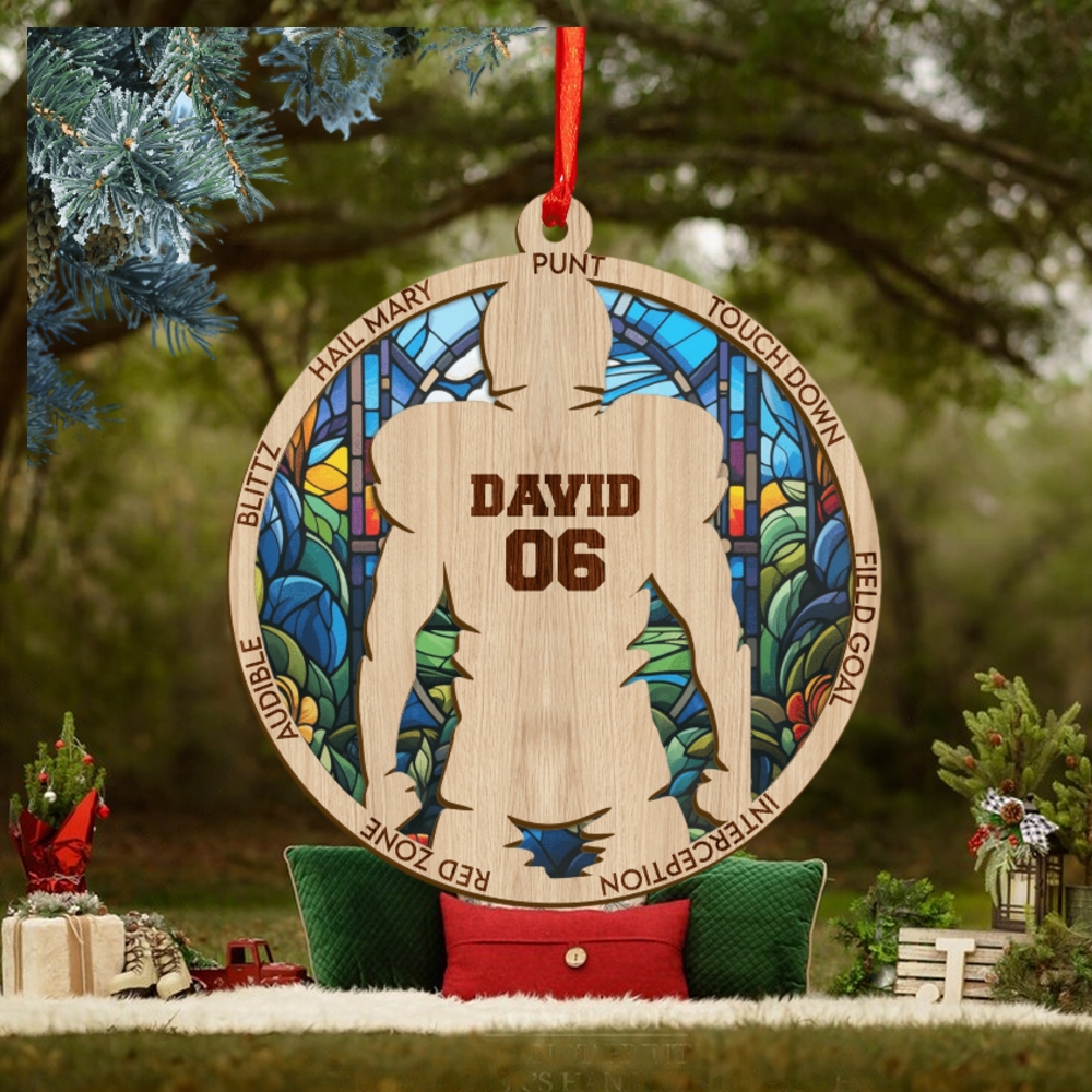 Rugby Player Personalized Christmas Ornament Rugby Player Personalized Christmas Ornament