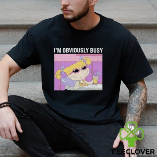 Rugrats Angelica I’m Obviously Busy Distressed Panel shirt