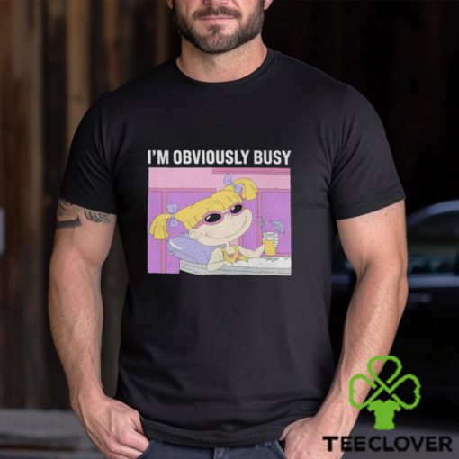 Rugrats Angelica I’m Obviously Busy Distressed Panel shirt