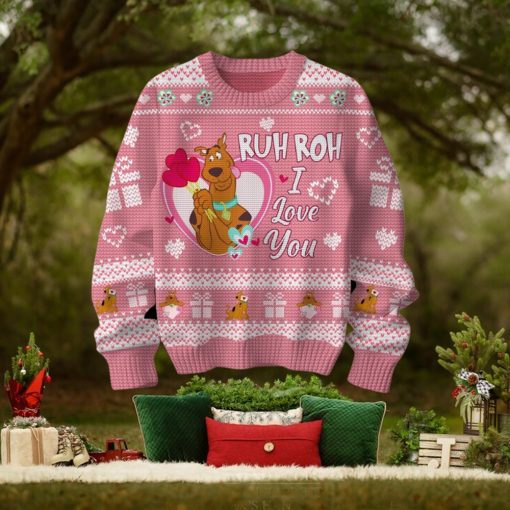 Ruh Roh I Love You Scooby Doo Valentine Sweater