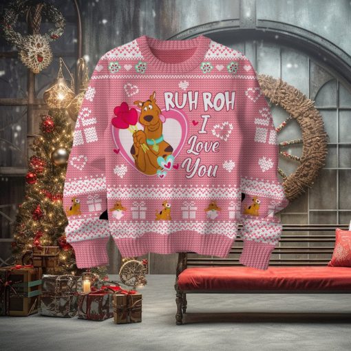 Ruh Roh I Love You Scooby Doo Valentine Sweater