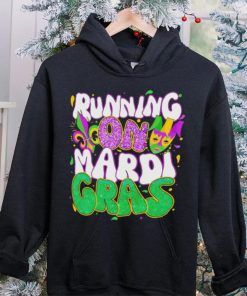 Running on Mardi Gras shirt