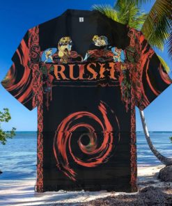 Rush Band Houston 2002 Short Sleeve Hawaiian Shirt