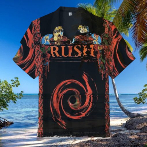 Rush Band Houston 2002 Short Sleeve Hawaiian Shirt